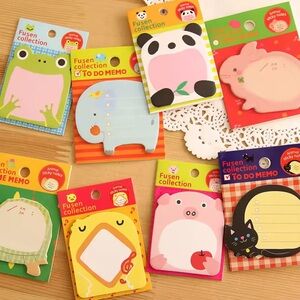 Random 8 Cute Animal Sticky Notes Set